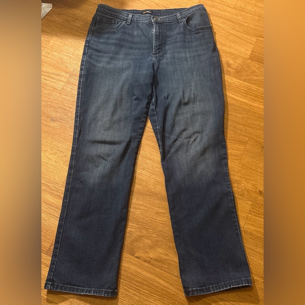 Lee Denim Blue Jeans Relaxed Fit Straight Leg Women’s Sz XL